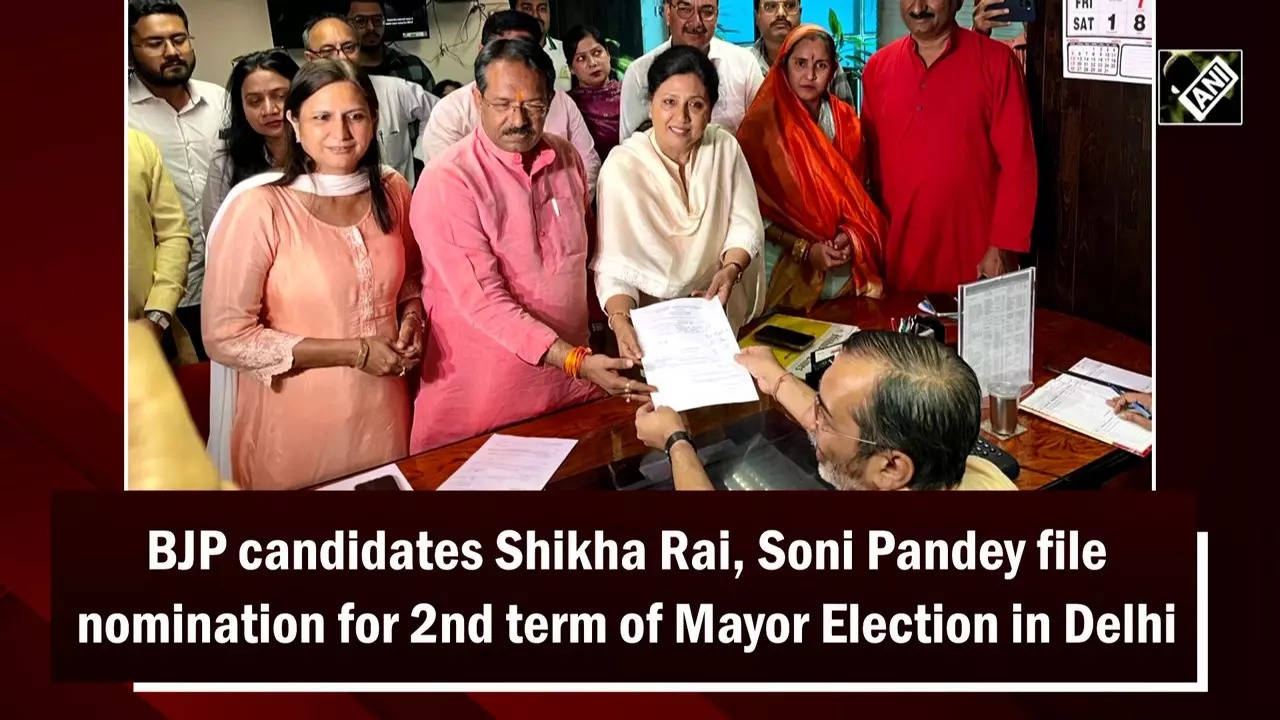 BJP candidates Shikha Rai, Soni Pandey file nomination for 2nd term of Mayor Election in Delhi