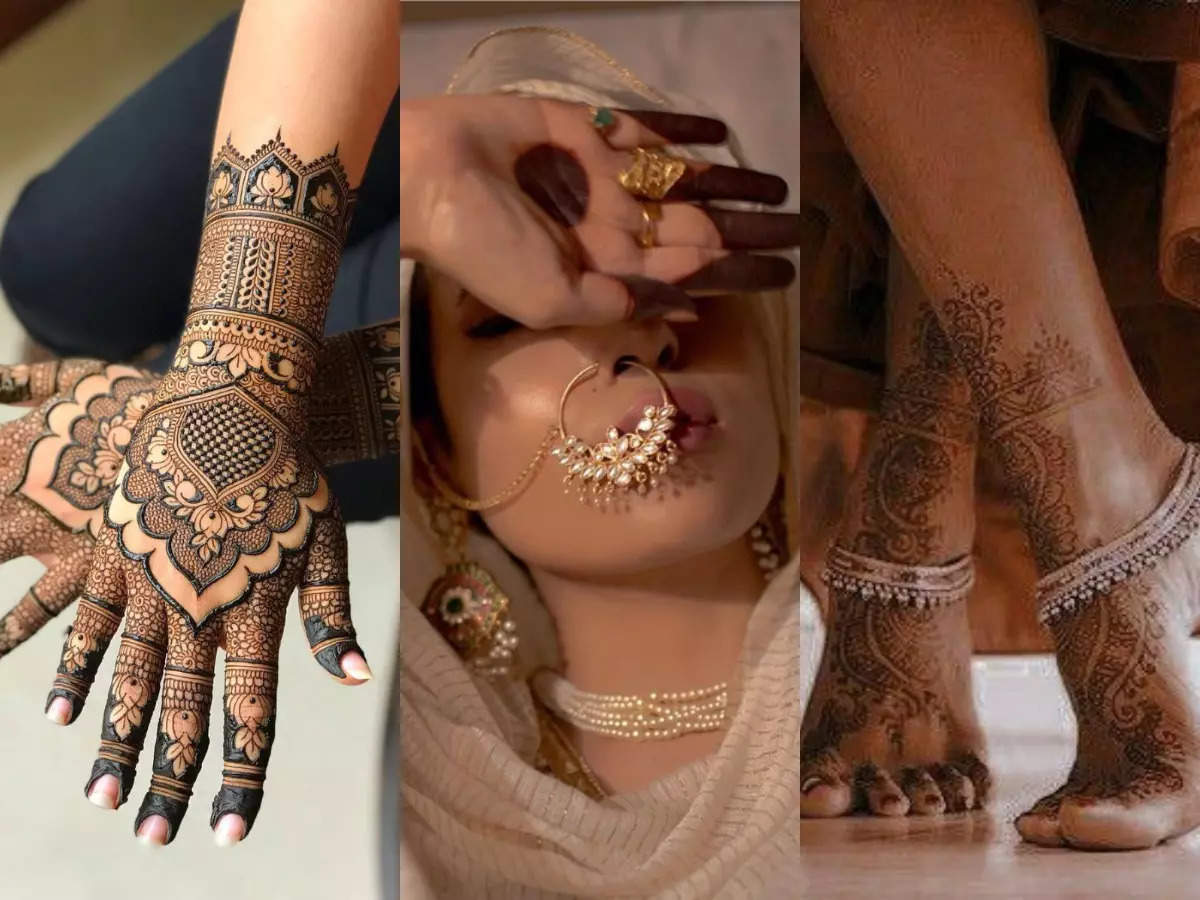 bridal henna designs for hands and feet