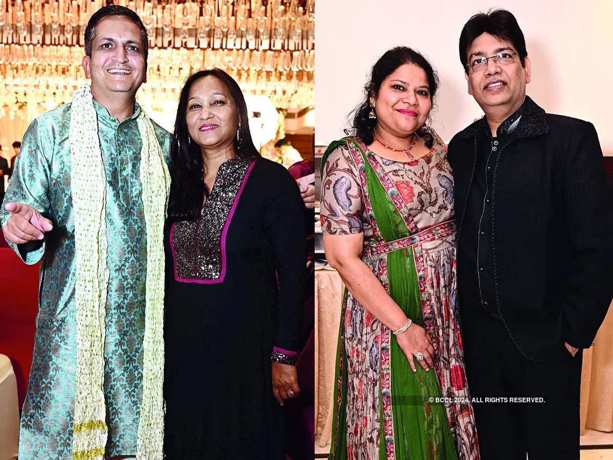 (L) Air Cmde Anuj Gupta and Poornima (R) Anjali Joshi and Amit Joshi