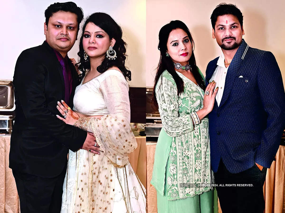 (L) Varun and Divya Singh (R) Rubey and Parfull Keshari