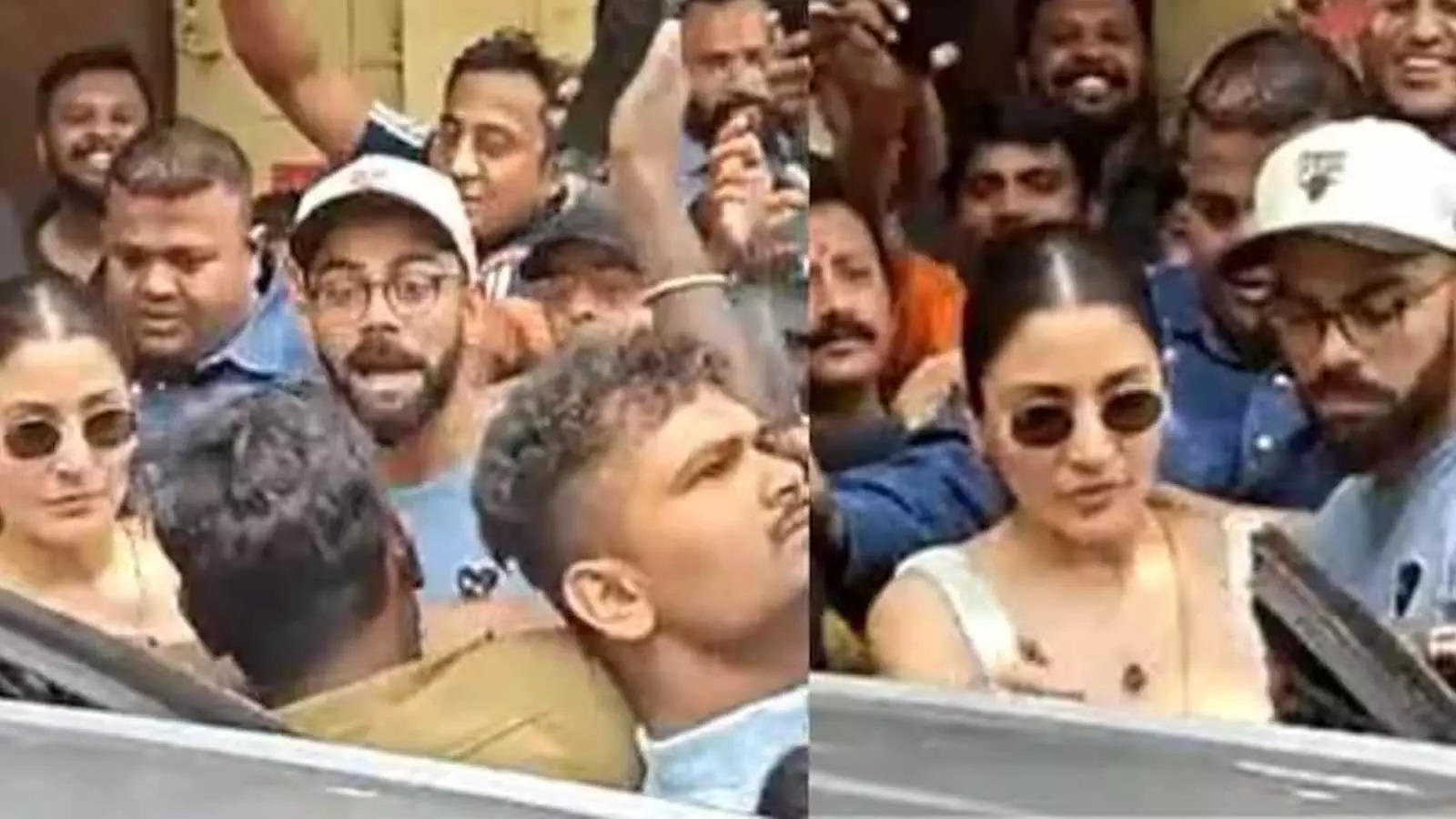 OMG! Anushka Sharma-Virat Kohli Get Mobbed By Unruly Crowd Outside ...