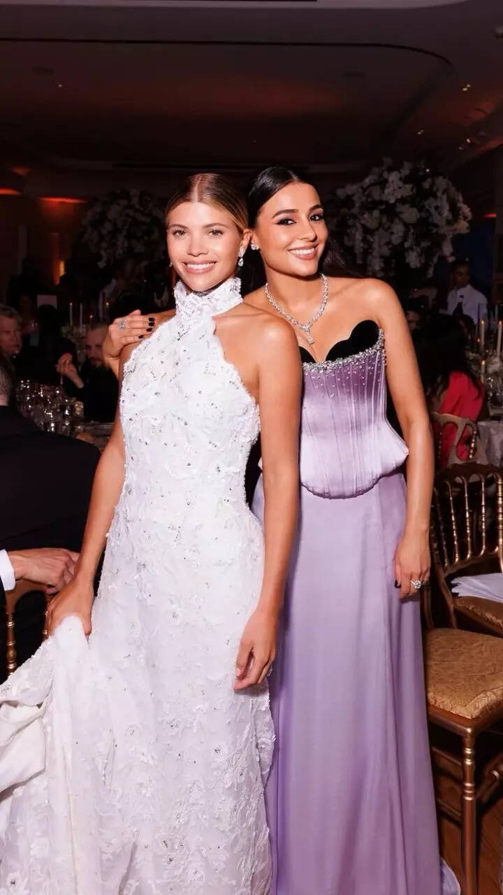 Tania Shroff attends Sofia Richie&rsquo;s wedding in a lilac custom-made corset gown