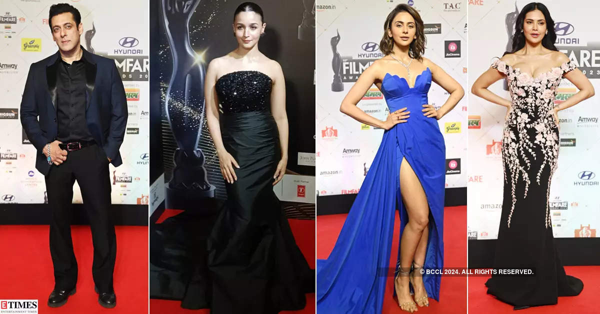 68th Hyundai Filmfare Awards 2023: From Salman Khan-Alia Bhatt to Rakul Preet Singh-Esha Gupta, stars shine bright at the red carpet