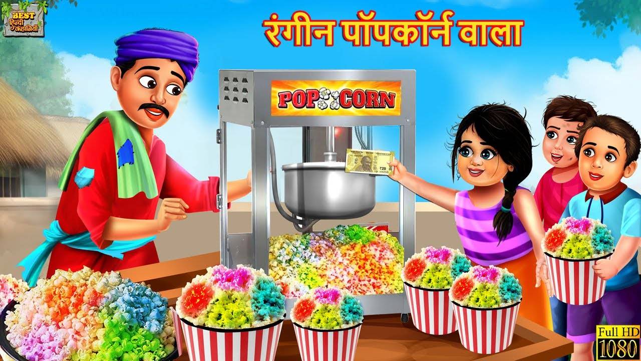 Watch Popular Children Hindi Story 'Rangeen Popcorn Wala' For Kids