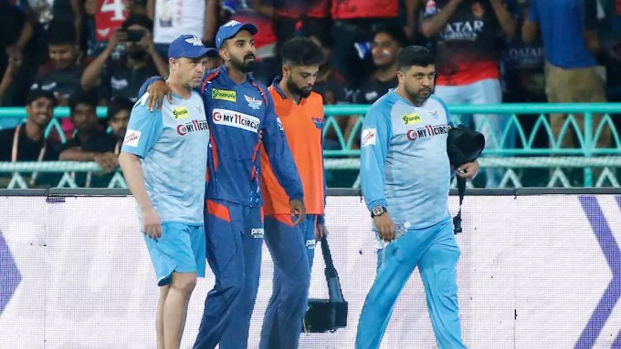 KL Rahul: IPL 2023: Lucknow Super Giants skipper KL Rahul suffers injury,  leaves field in pain | Cricket News - Times of India