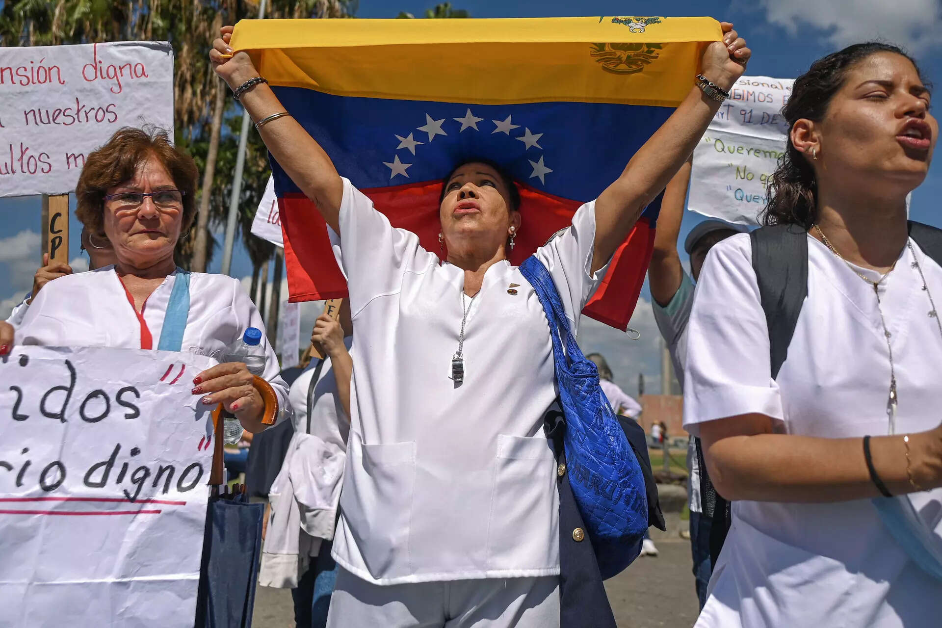May Day protests and celebrations in Caracas