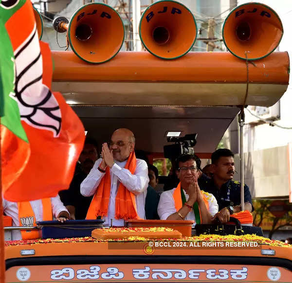 Assembly elections: Amit Shah holds roadshow in Bengaluru