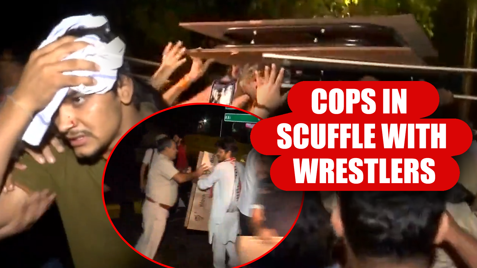 Scuffle Between Protesting Wrestlers And Delhi Police Personnel At Jantar Mantar What We Know