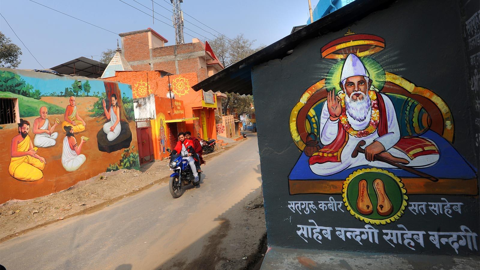 Most murals revolve around mythological themes