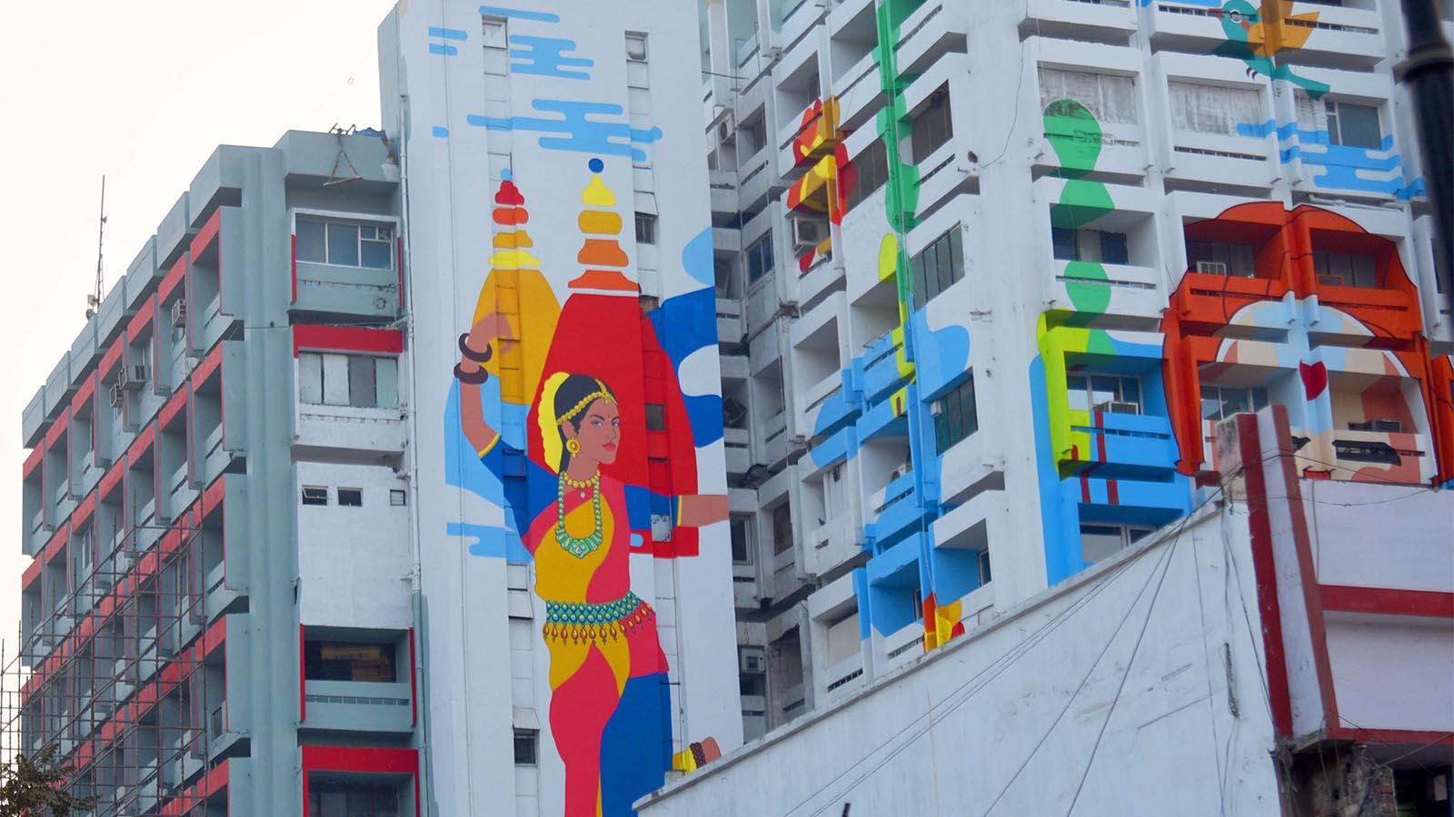 High-rises too get a splash of colour