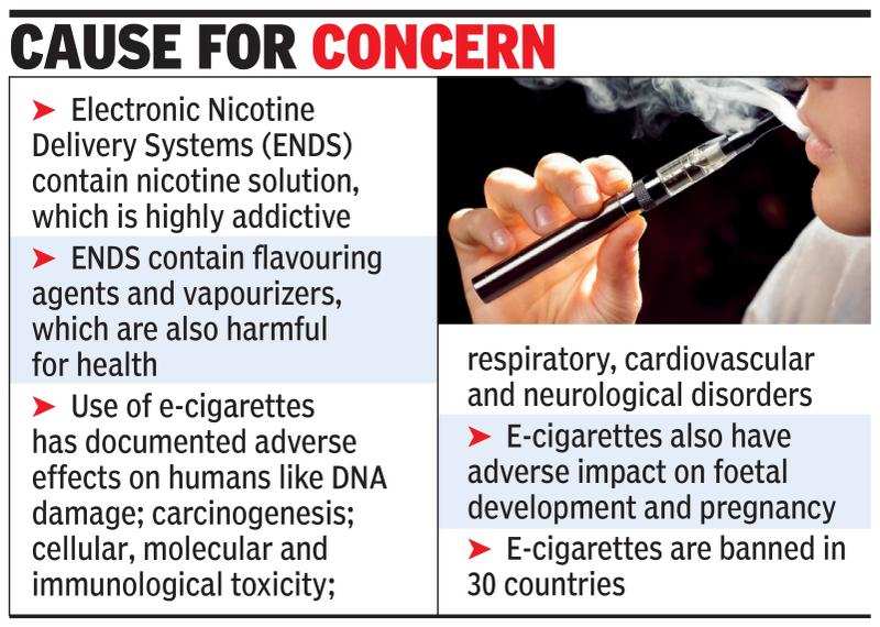 Ban E Cigarettes Says Governments Research Wing Times Of India 