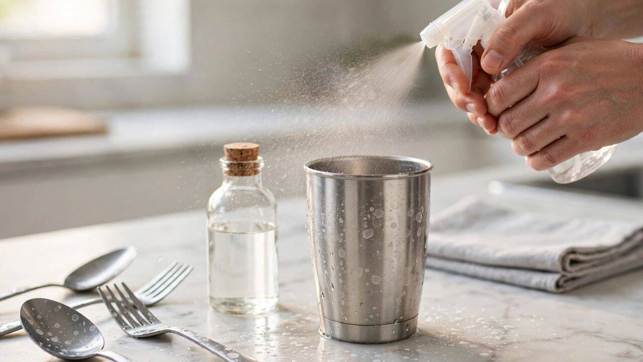 Use diluted vinegar for water marks<br>