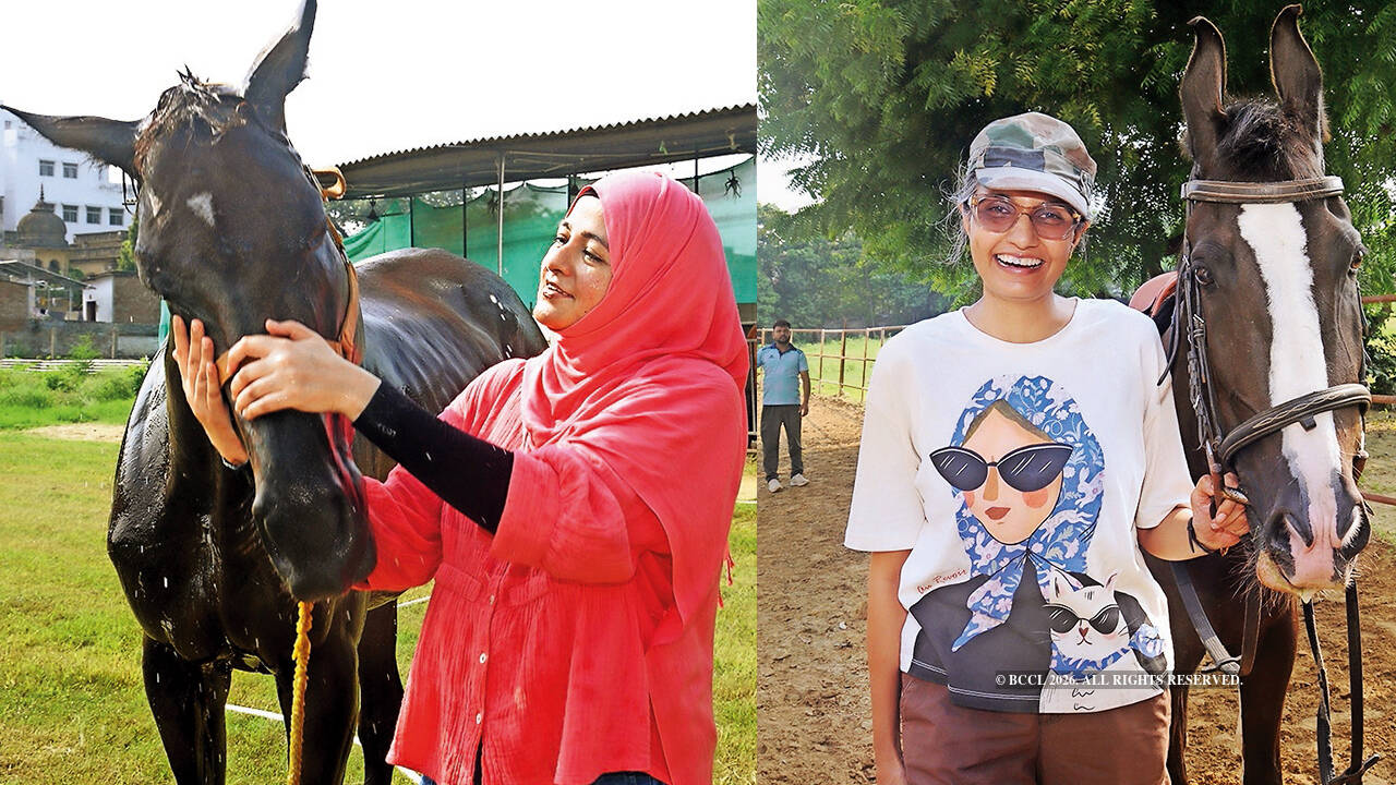 (L) Sana Husain and her constant companion, Sunlight (R) Radhika Sood