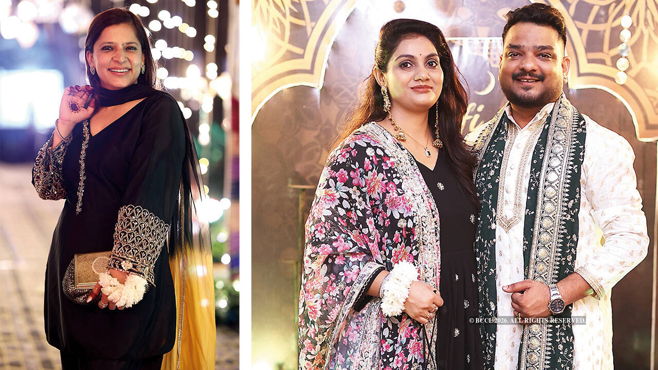 (L) Anuja (R) Aparna and Shailesh Mittal