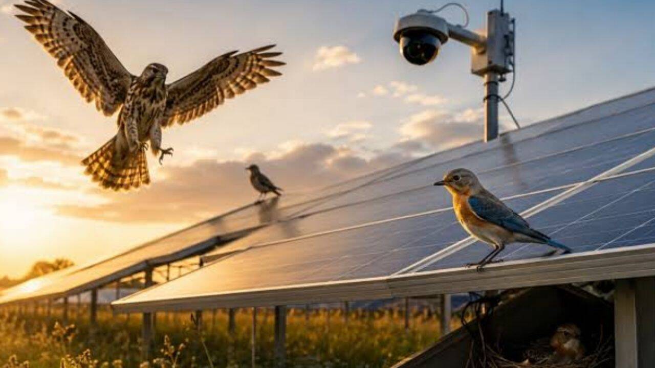 How AI is helping researchers track birds around solar panels<br>