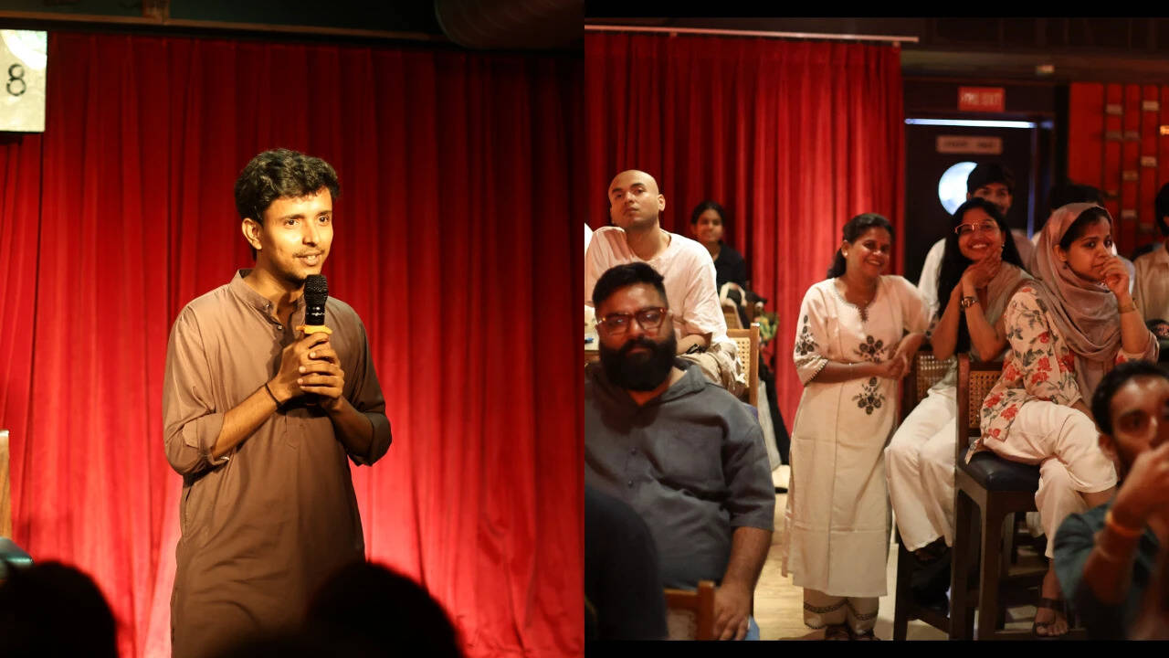 L-R: Storyteller Sahil Kumar anchored the event; glimpse from Garminama