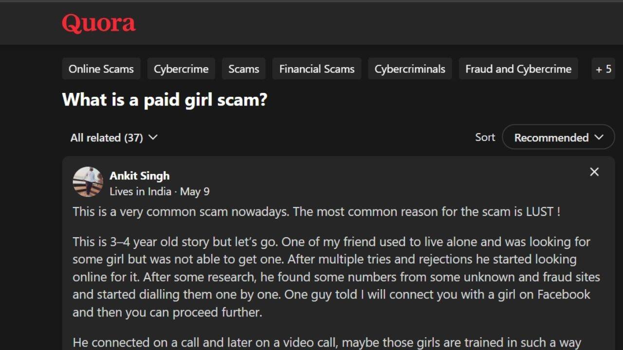 paid girl scam