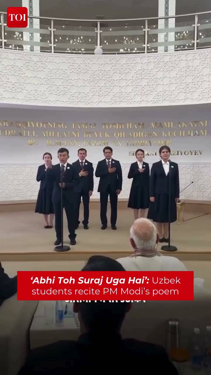 Uzbek Students Recite PM Modi’s Poem During His Uzbekistan Visit