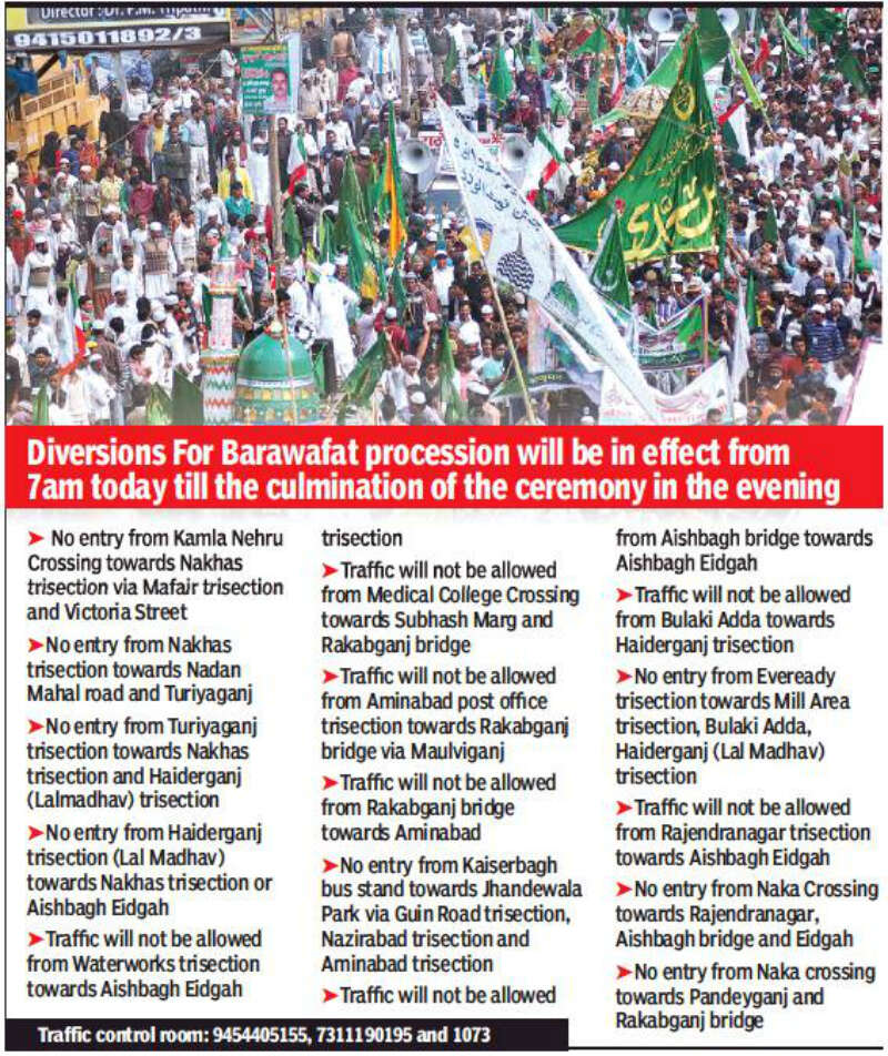 Lucknow: Barawafat procession plan stays; cops to escort ...