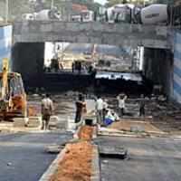 Tagore Circle underpass awaiting final touches