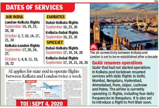 Direct Kolkata London Flights Get West Bengal Govt Nod Till October Kolkata News Times Of India