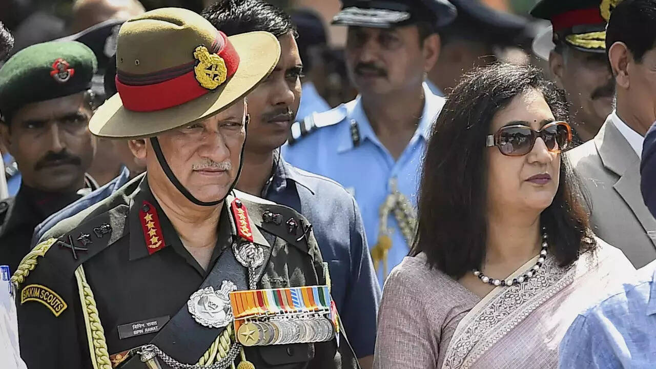 File: CDS Gen Rawat with his wife Madhulika (PTI)