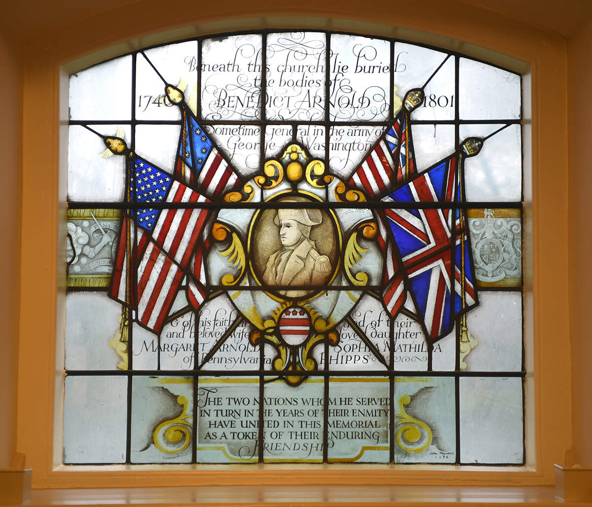 ​Benedict Arnold’s historic crypt in London now forms part of a kindergarten classroom, more than two centuries after his death.