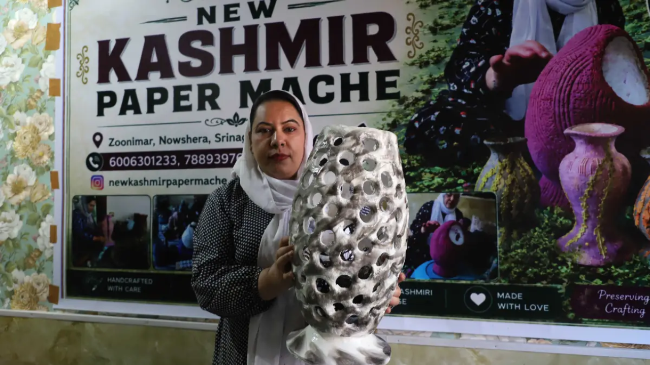 Her ‘Grass Mâché’ initiative also aims to create livelihood opportunities for women.