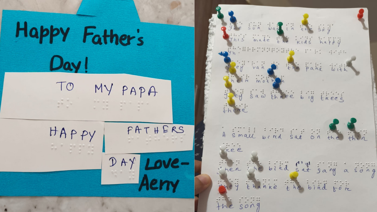Aeny is learning Braille and independent living skills with support from Vividha Trust in Bengaluru.<br>