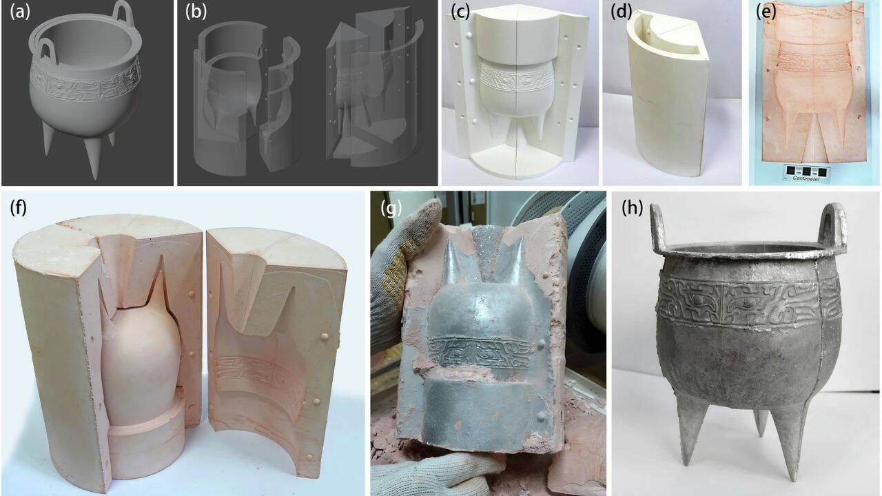 How did 3D printing recreate ancient Chinese bronze-casting techniques
