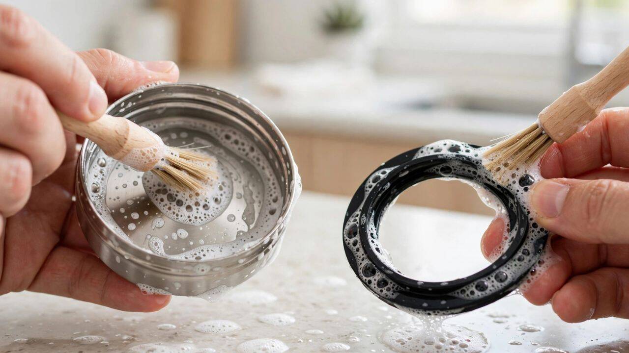 Clean the lid and seal separately<br>