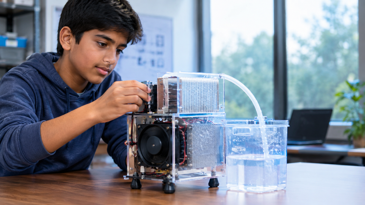 Ankith tested sound-assisted condensation in his atmospheric water generator<br>