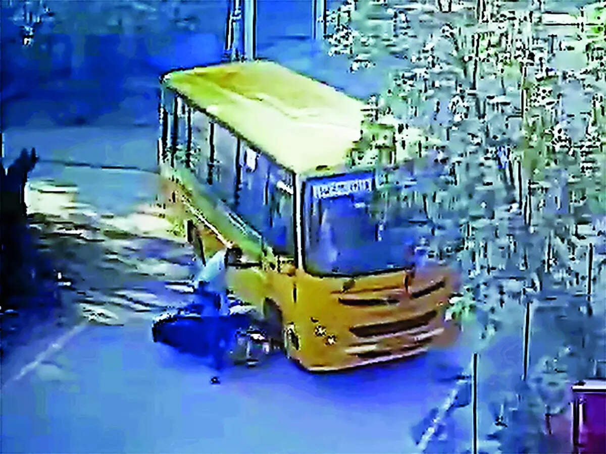 School bus crashes into 2-wheeler, killing two children