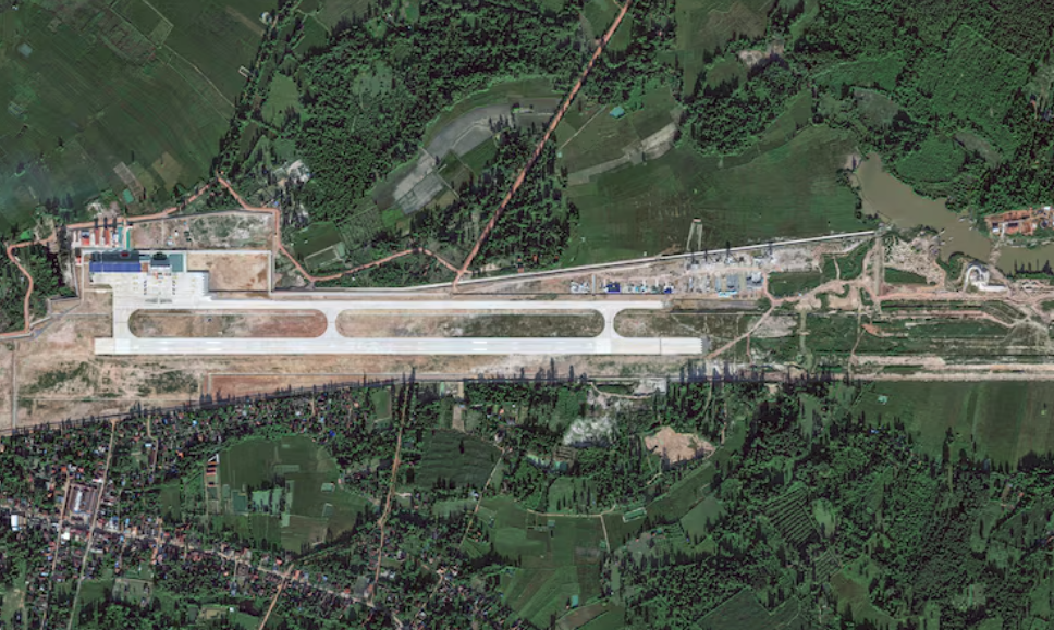 Satellite image from new China-Laos base