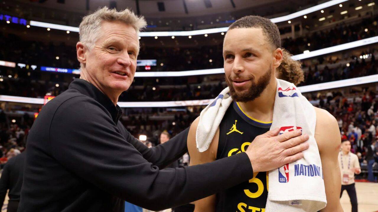 Steve Kerr and Steph Curry