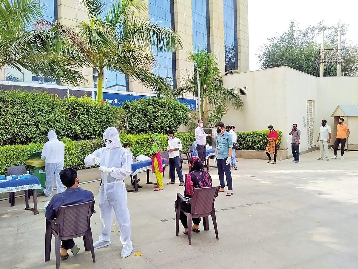Vaccination drive being conducted at The Verandas in Gurgaon