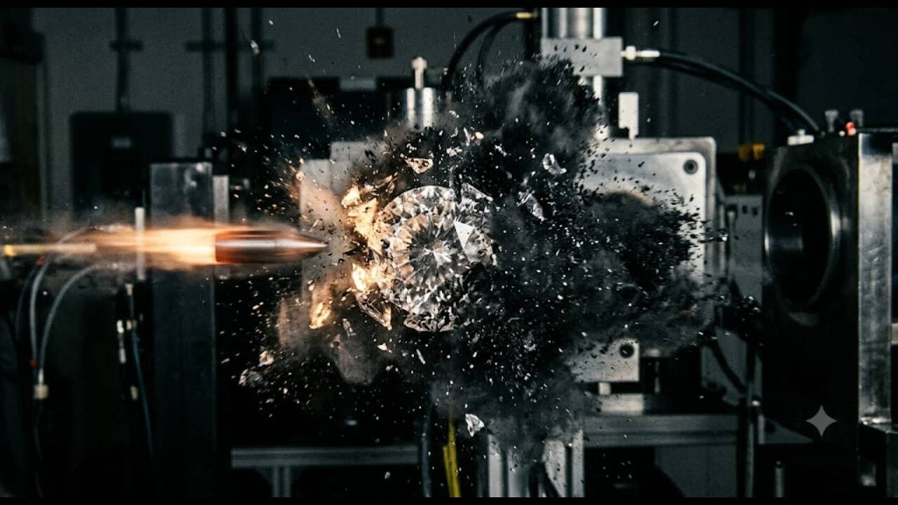 What happened when diamond was struck at Mach 8.45? (Image: AI Generated)<br>