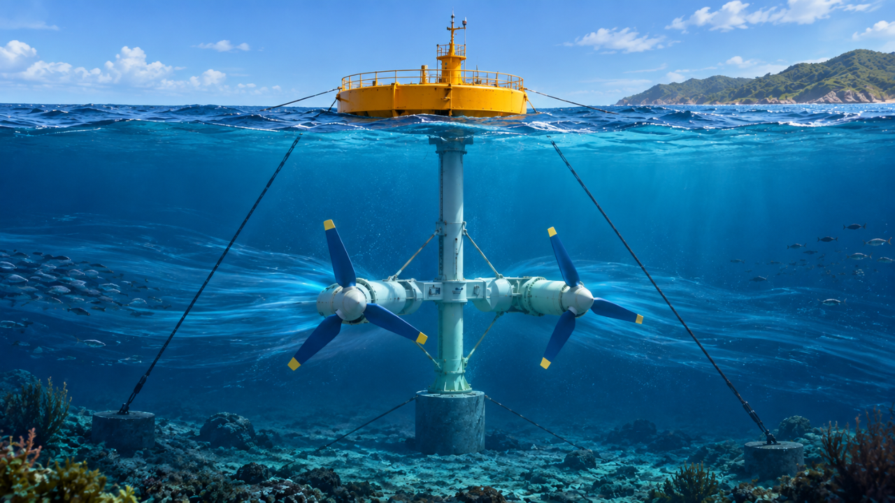 How the 100 kW ocean-current power test worked