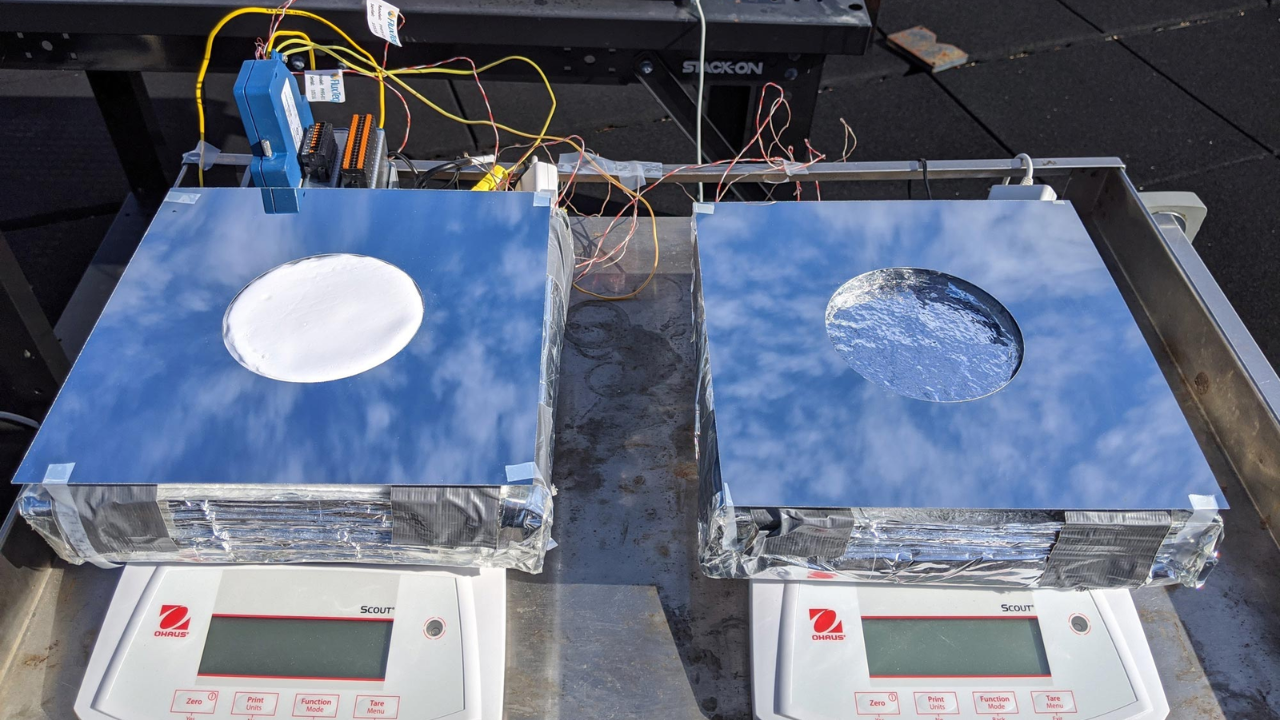 The three-layer device reflects sunlight, evaporates water and sheds heat<br>