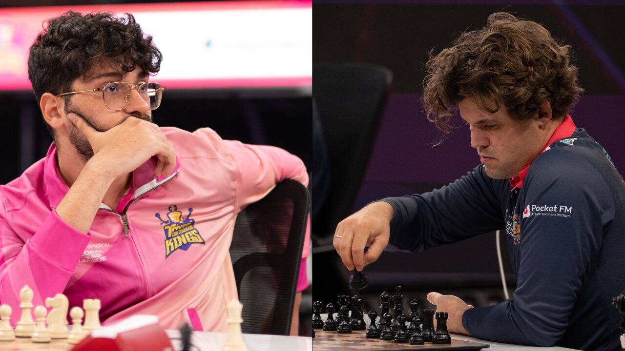 Alireza Firouzja vs Magnus Carlsen (GCL Photo)