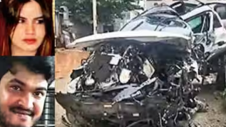 Car dealer Rizwan, 30, who was driving the SUV, was thrown out of the vehicle and fell into a water-filled area below the bridge, while his companion, Saajiya, died on the spot