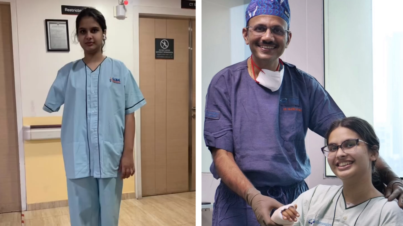 Her right arm had to be amputated at the shoulder, while doctors were able to save her left hand.
