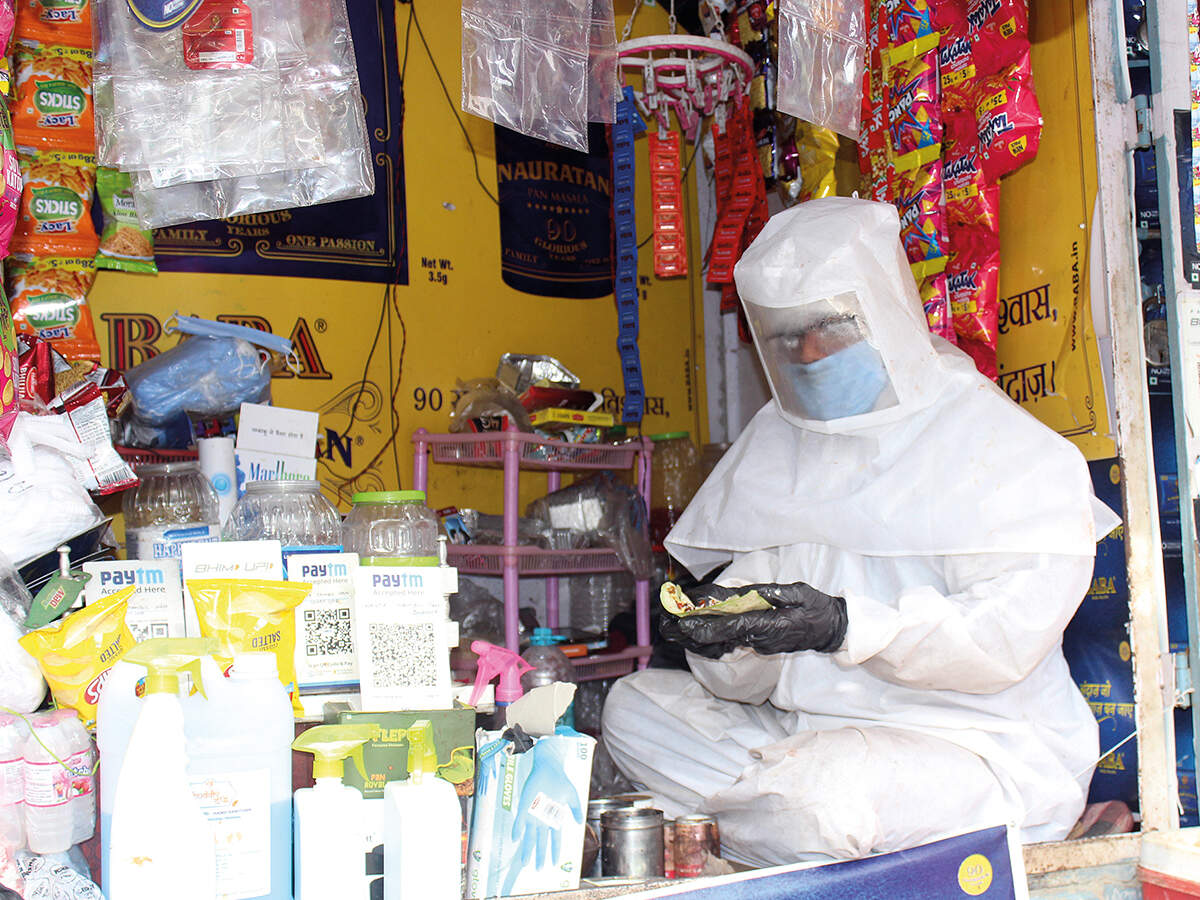 Vishal Chaurasia has been selling paans wearing the PPE kit (BCCL)