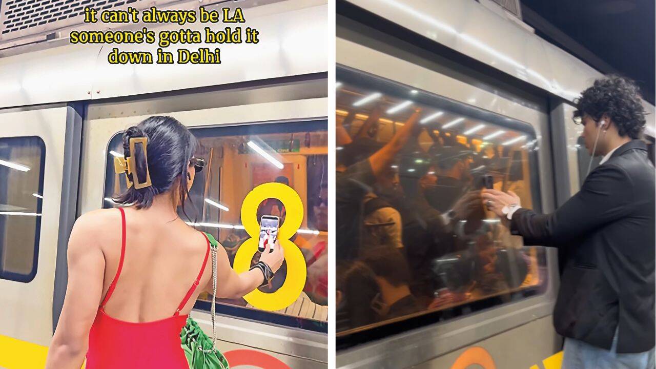 In the latest trend, creators are gluing their phones to the metro and sprinting after them