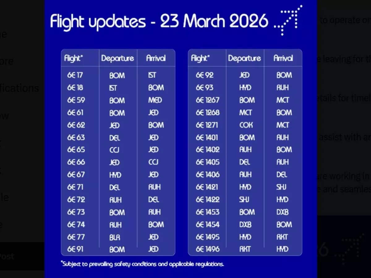 Indigo 23 March