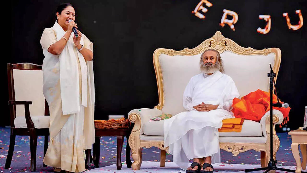 Delhi Chief Minister Rekha Gupta addresses the crowd