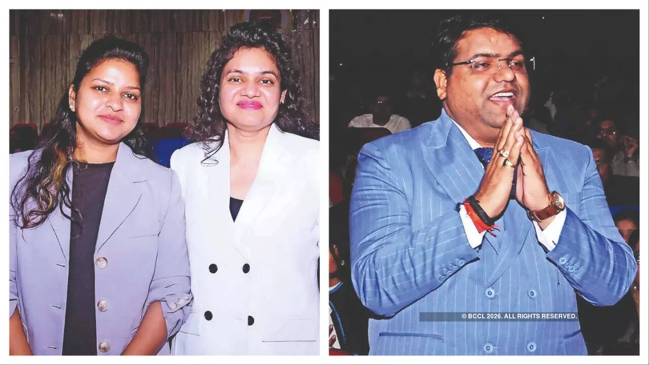 (L) Shailza and Deepika Chaurasia  (R) Shivendra Kumar Mishra