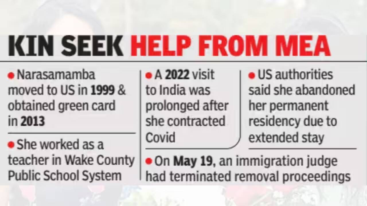 Venkata's family said that she had frequently travelled to India to visit her ailing father.