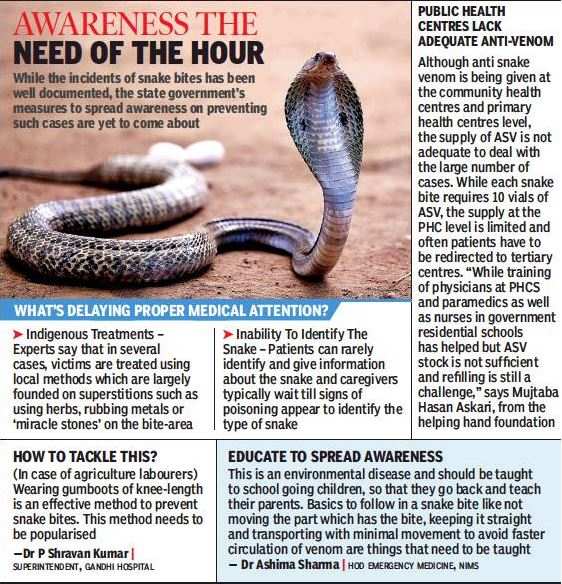 Lack Of Awareness Keeping Snake Bite Survival Rate At Less Than 30% ...