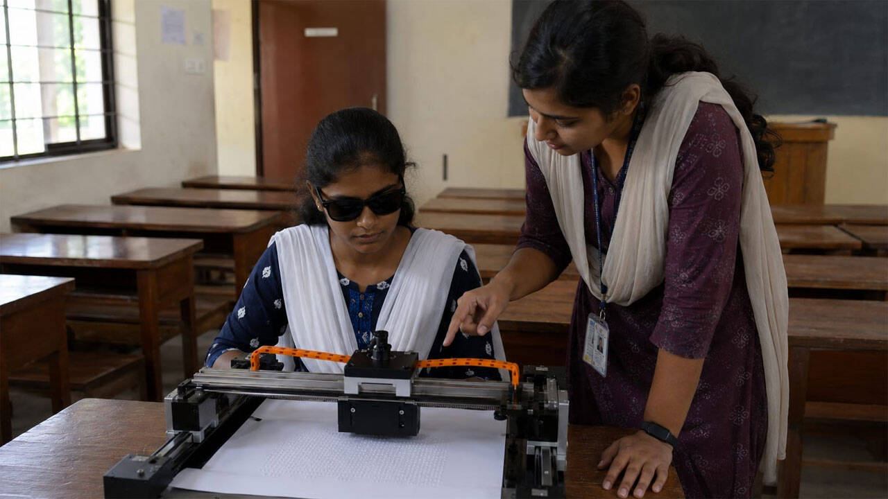 voice-enabled Braille printer